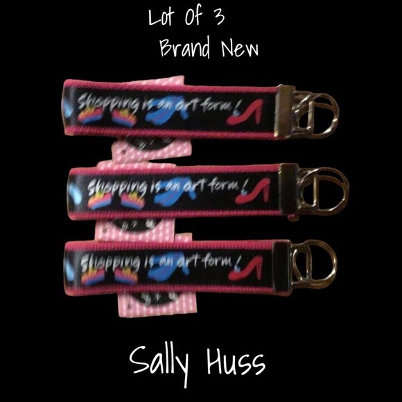 Handmade Other - Sally Huss Wristlet Key Fob Key Chain Wrist Strap Key Fobs Handmade X 3  New NWT
